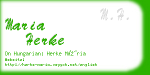 maria herke business card